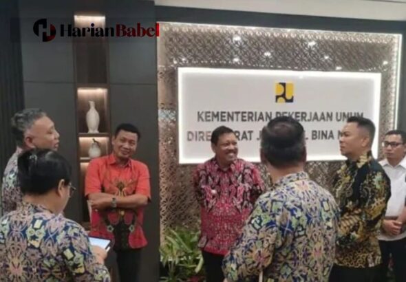 Walikota pangkalpinang, Saparudin Bersama Ketua DPRD, Abang Hertza Saat mengunjungi Dirjen Bina Marga Kementeria PUPR RI, Rabu (17/12/2025).