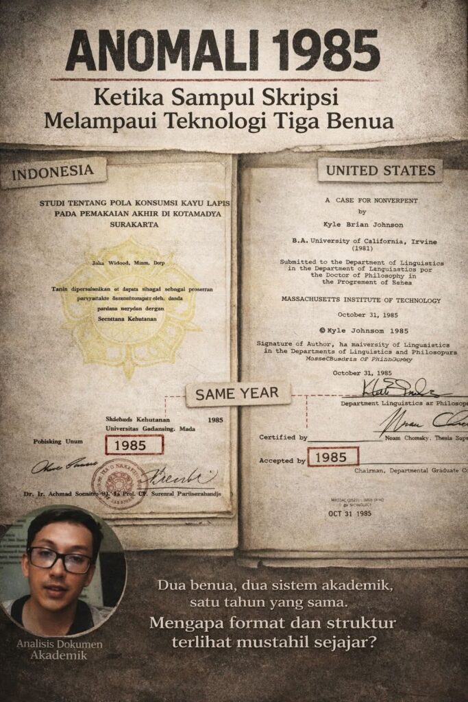 Dua benua, dua sistem akademik satu tahun yang sama. Oleh : Pengamat politik.